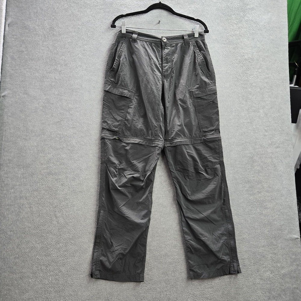 REI Co-Op Men Activewear Pants 32W X 32L Gray Convertible Cargo Button 30" READ